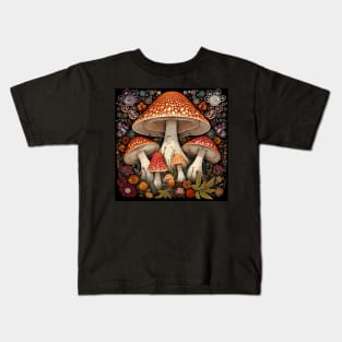 Magic Mushroom Minimalist Pattern Kids T-Shirt